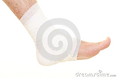 Sprained ankle Stock Photo